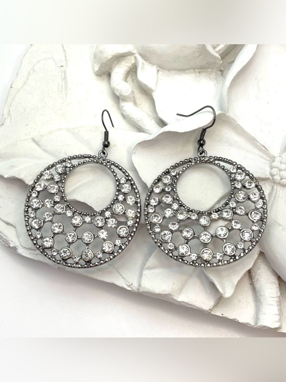 Hoop Crystal Dangle Earrings